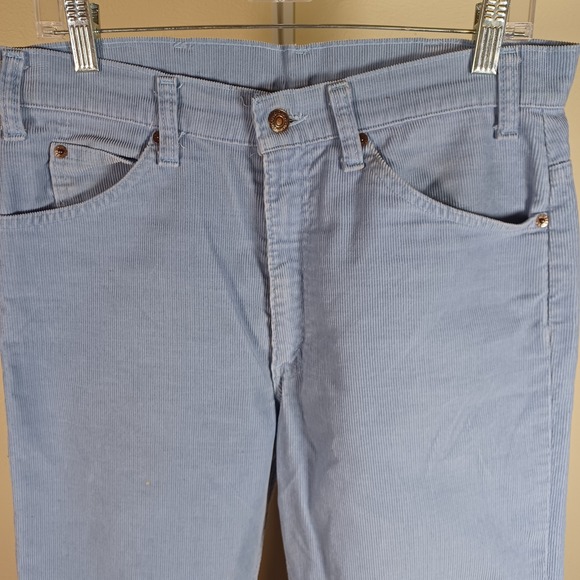 Levis Vintage 517 Sky Blue Corduroy Straight Bootcut Pants White Tab Retro 33 - Picture 10 of 10